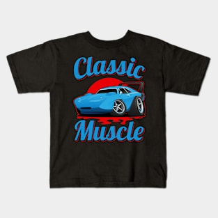 Classic Muscle Car Hot Rod Cartoon Kids T-Shirt